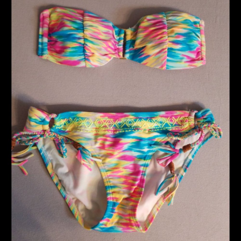 Gianni Bini bikini strapless bandeau swim top small